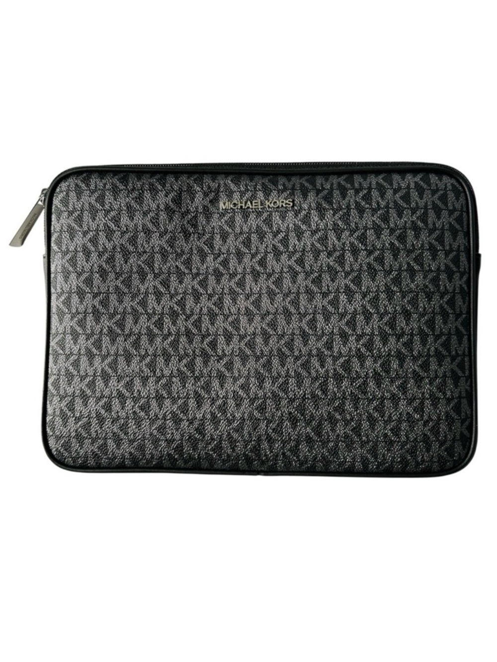 Michael Kors Kali Black Jet Set Ipad/Tablet Top Zip Padded Storage Travel Case